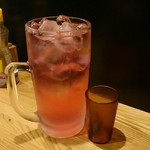 もつやき たろう - バイスサワーのメガジョッキ