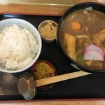 こだわり麺処 かとう - カレーうどんセット　生たまご入