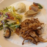 Kafe Barado - 豚肉のしょうが焼き　ヨーグルトソース【2018.3】