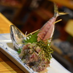 居酒屋まぬけ - アジなめろう（６８０円＋税）２０１８年３月