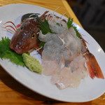 居酒屋まぬけ - ホウボウ姿造り（１，４８０円＋税）２０１８年３月