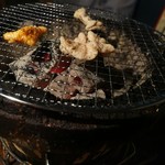 焼く様子