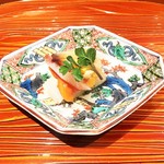 銀座 しのはら - ひし形の器で貝づくし