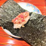 銀座 しのはら - 鮪べったら漬け手巻き寿司