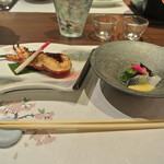 伊勢海老鬼殻焼き　酢の物