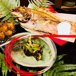 祇園もりわき - 祝鯛と雲丹と鮑