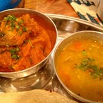 鎌倉バワン - 左、フィッシュカレー。旨し！