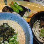 自然薯そば　とろろ揚げ　薬味