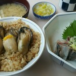 磯野家 - 鰯刺身定食とかき飯大