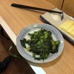 晩杯屋 - 菜の花辛し和えと塩チーズ