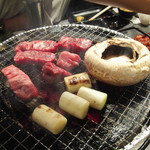 焼肉ヒロミヤ - マッシュルームは持ち込み