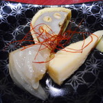 Washu Ba Ji Yuu Jin - 新玉ねぎ、辛子レンコン、鎌倉野菜筍