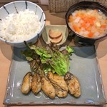 Sandaimemaruten - 三陸 カキのバター焼き + ごはんセット