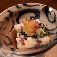 神楽坂 夢二 - 生湯葉と春掘り長芋　生雲丹と本山葵をのせて 鼈甲餡