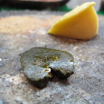 日本橋橘町　都寿司 - 蒸し鮑と肝の味噌漬け