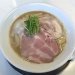 風見鶏 - 風見鶏 尾鷲 ムロアジ醤油鶏白湯らーめん（味玉付）850円＋麺大盛150円