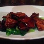 レバー砂肝黒酢炒め青菜添え小780円