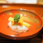 銀座 しのはら - 帆立真丈と半生ばちこ