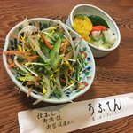 うなてん - サラダ、ちっと辛くて美味い。