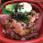 丼丸 浜風 - 日替わり ローストビーフネギトロ丼