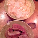 亀戸ホルモン - 豚タン、豚の塩テッチャン。