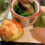 かず味家 - 手まり寿司と蛍烏賊酢味噌和え