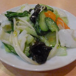 味臨軒 - イカと野菜炒め（名前は不正確／得得定食）