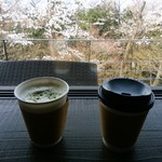 足羽山デッキ - 「抹茶カフェラテ」「コーヒー」