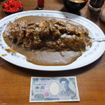 林屋本店 - わらじとんかつカレー2