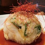 燻 - 蒸し鶏とキムチのコチジャンソース