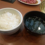 Yakiniku Omonitei - ライス＆スープ