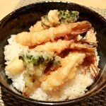 てんぷら 木坂 - 20180322特製海老天丼・アップ