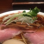 中華そば しば田 - メンマ、カイワレ