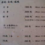 菊水 - メニュー