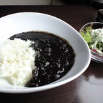Dining room hamon - ランチの黒いハヤシライス（７５０円）サラダつき