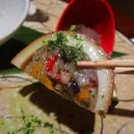 佐賀牛 季楽 銀座  - イカ飯はイタリアン風！