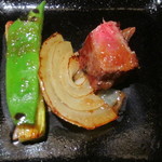 佐賀牛 季楽 銀座  - 季節の野菜の鉄板焼きとともに。。。