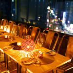 夜景 チーズとお肉のソラバル 梅田店