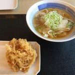 どんどん庵 - 私はきしめん並320円に野菜かき揚げ100円を