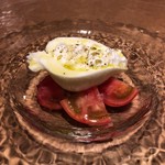 スガハラ - ブッラータチーズ + トマト（アップ）