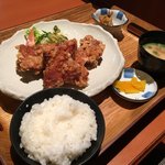 豆狸 - 唐揚げ定食 ¥650