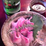 尾花 - 鯉こく刺身です。