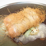 Remede nikaho - マスのカダイフ　甘酒ソース