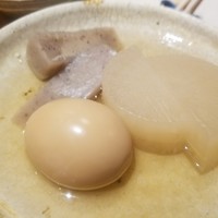 かさね - 特製塩おでん (卵、生芋こんにゃく、大根)