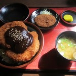 ヨーロッパ軒 - 味噌かつ丼 ＋ 無料halfミンチコロッケ