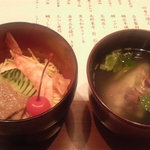 Kappou Ootomi - 懐石【華】のご飯もの・汁物　ちらし寿司・鯛のうしお汁