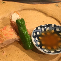 日本橋逢坂 - 鶏笹身東寺揚げ