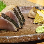 女とみそ汁 - さわら炙り刺し(時価？)