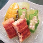 三扇 - 野菜+穴子冷製