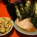 麒麟 - ラーメン並(キャベチャー・ノリトッピング)